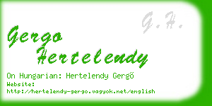 gergo hertelendy business card