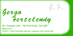 gergo hertelendy business card